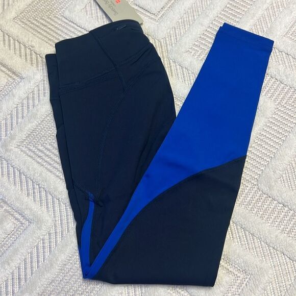 Sweaty Betty - Power Workout Colour Curve Leggings, Lightning Blue/Navy - Picture 5 of 6